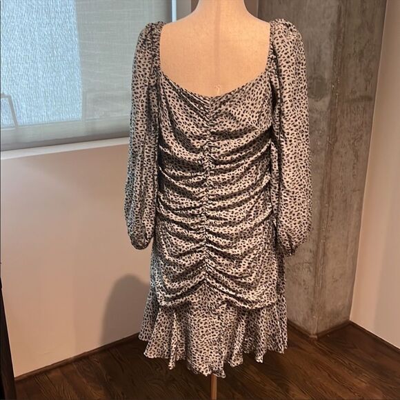 Elena Mint Animal Dot Smocked Ruffle Dress - Picture 8 of 11